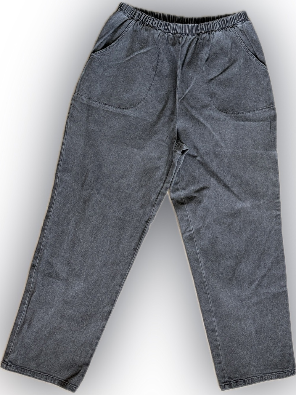 🩶 d & co. Women’s 80’s Style Elastic Waist Gray Jeans 🩶